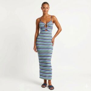 Strip color dress